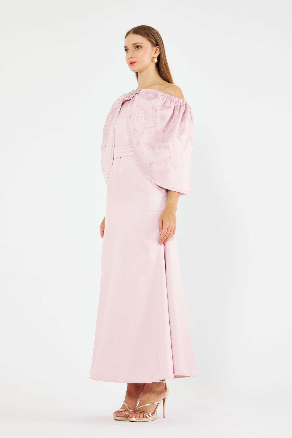 Aurora Embellished Off-Shoulder Dress