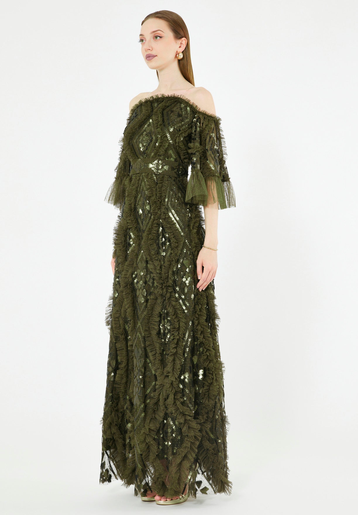 Elysian Fringe Tulle Dress