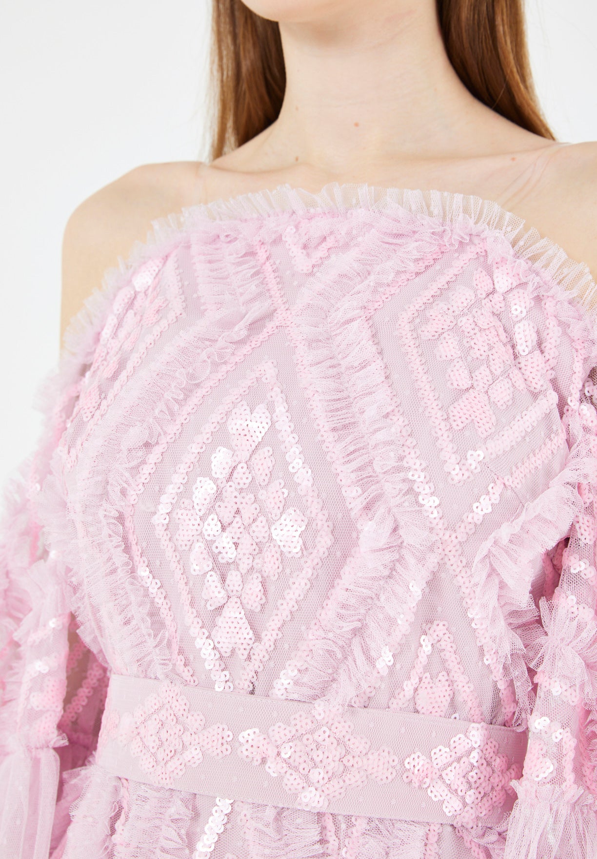 Elysian Fringe Tulle Dress