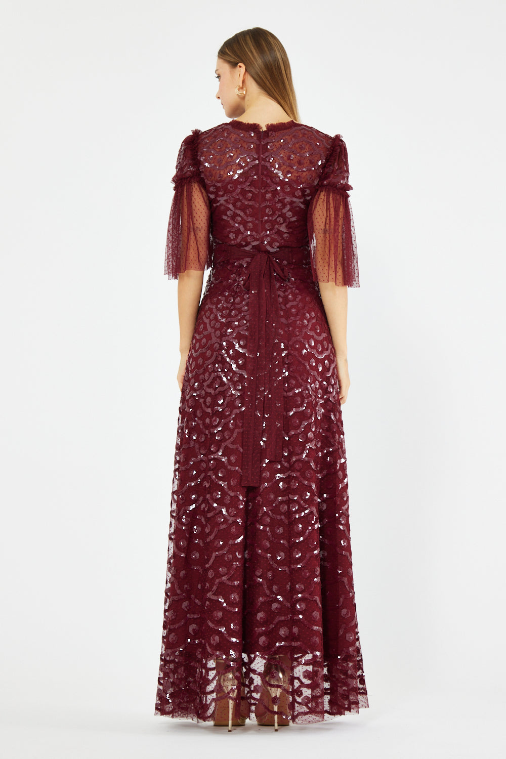 Mariette Tulle Sleeve Dress