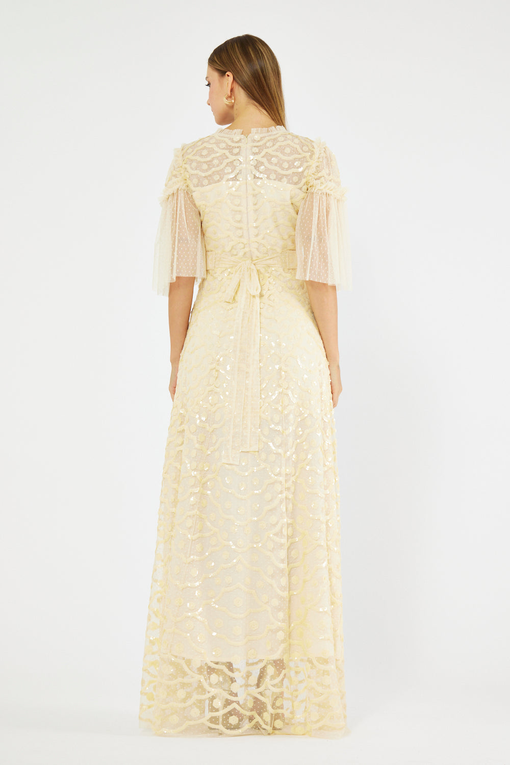 Mariette Tulle Sleeve Dress