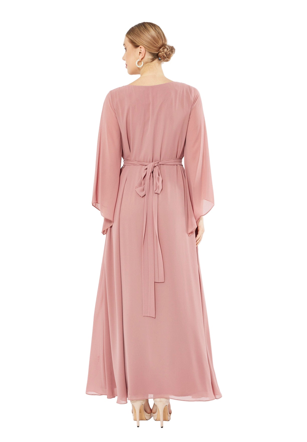 Beaded Chiffon Celeste Flow Gown