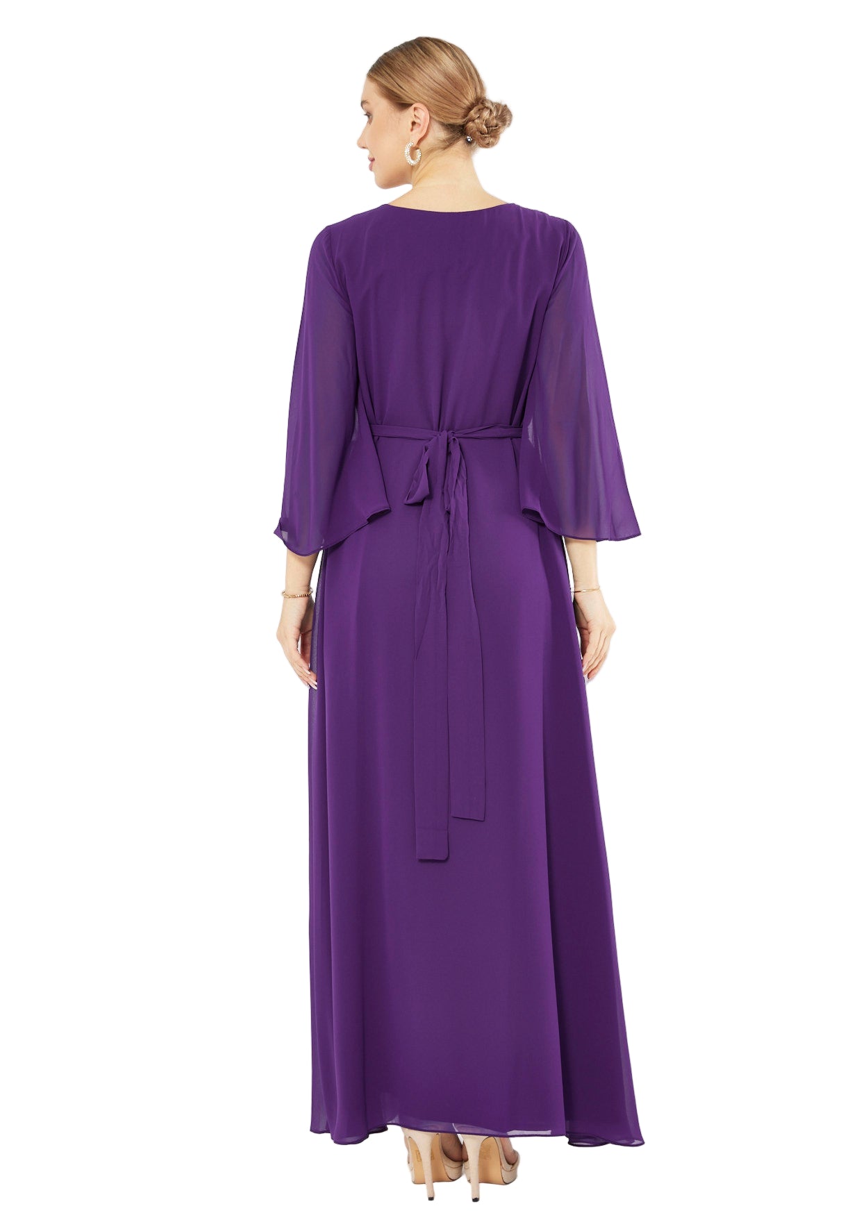 Floral Embellished Radiance Flare Gown