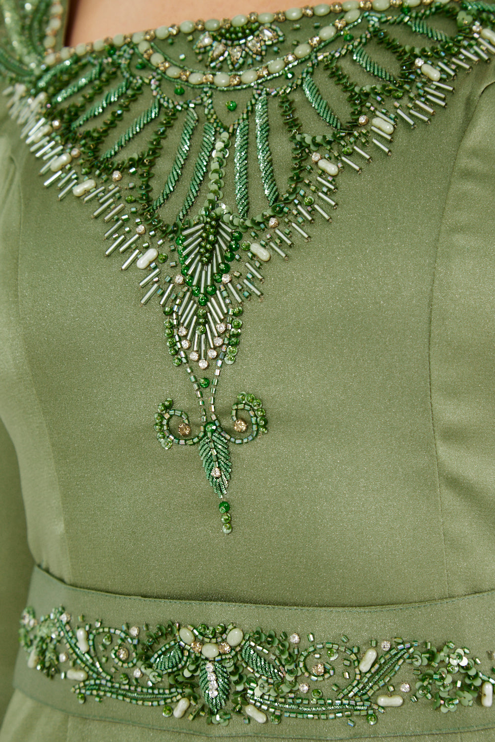 Lucienne Embellished Crepe Gown