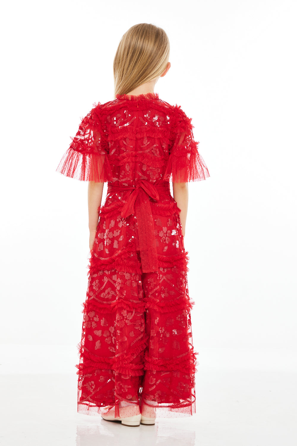 Tiered Sequin Tulle Dress