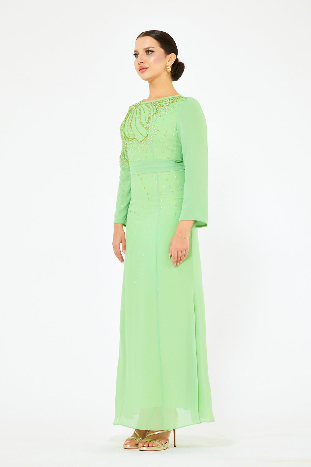 Radiant Floral Embellished Gown