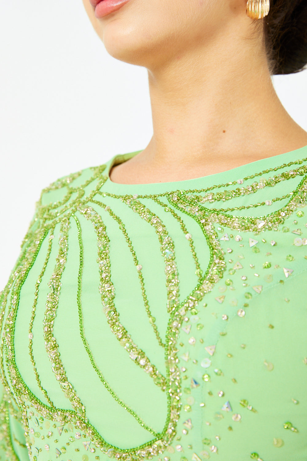 Radiant Floral Embellished Gown