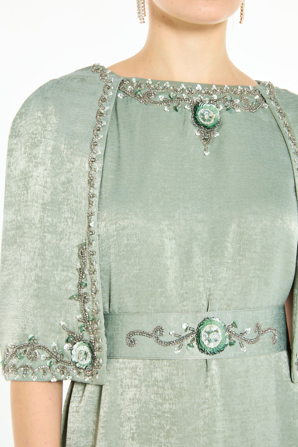 Embroidered Panel Maxi Dress