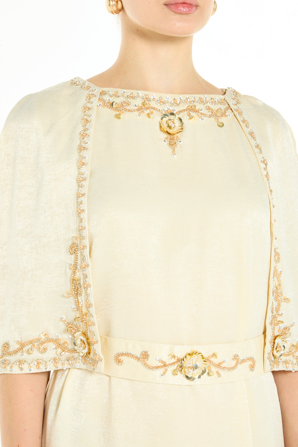 Embroidered Panel Maxi Dress