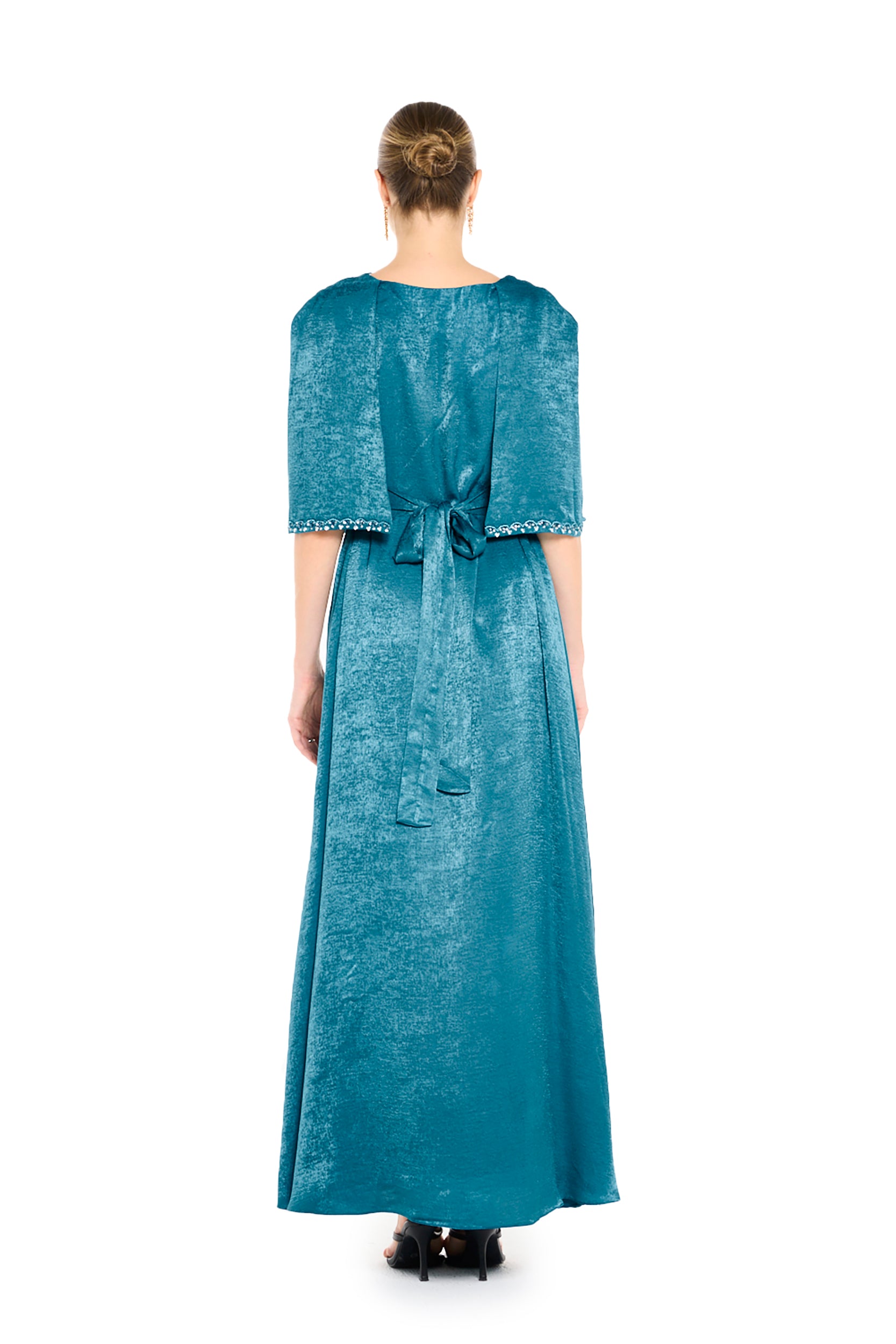 Embroidered Panel Maxi Dress