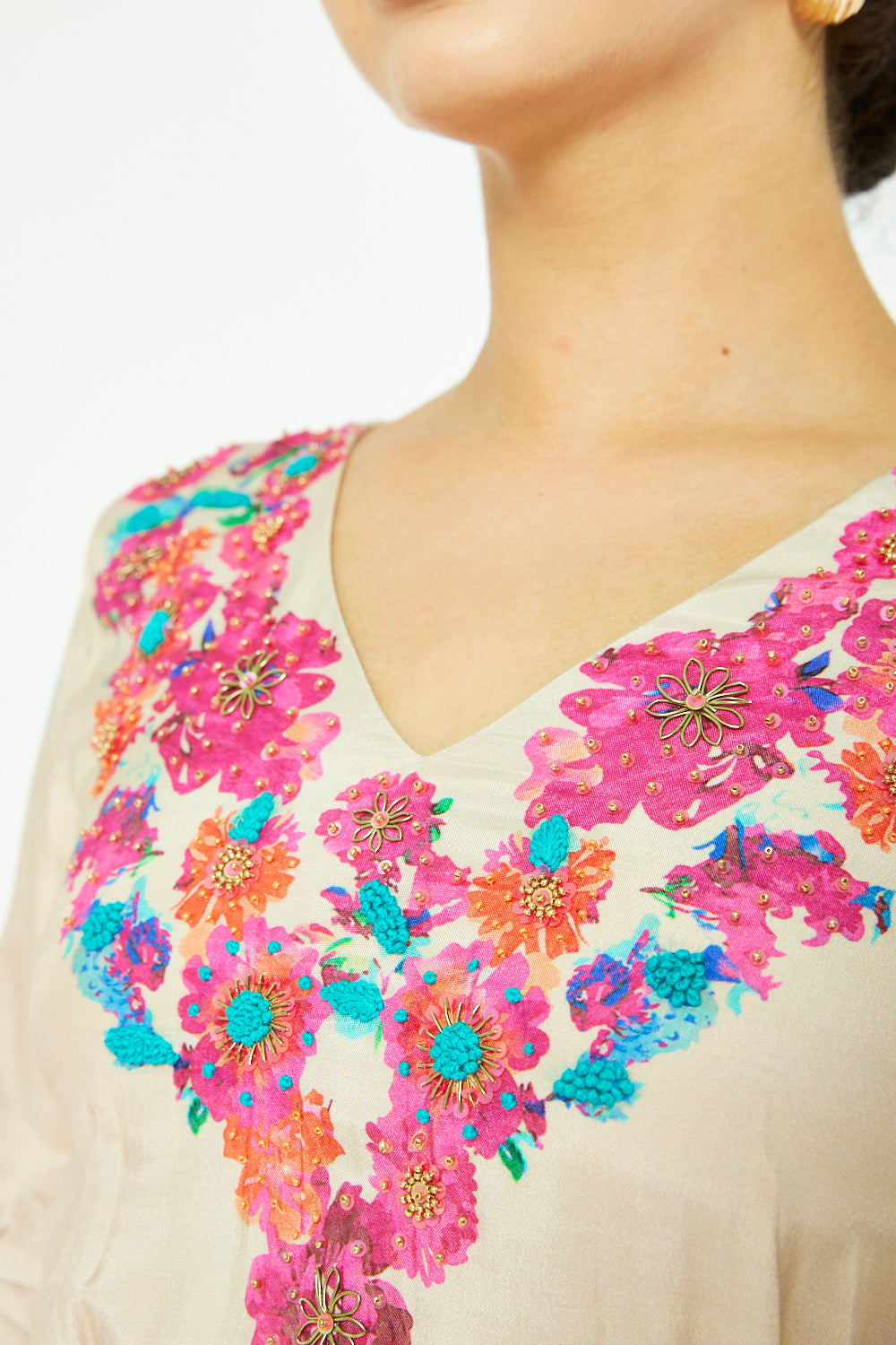 Floral Printed V-Neck Dress