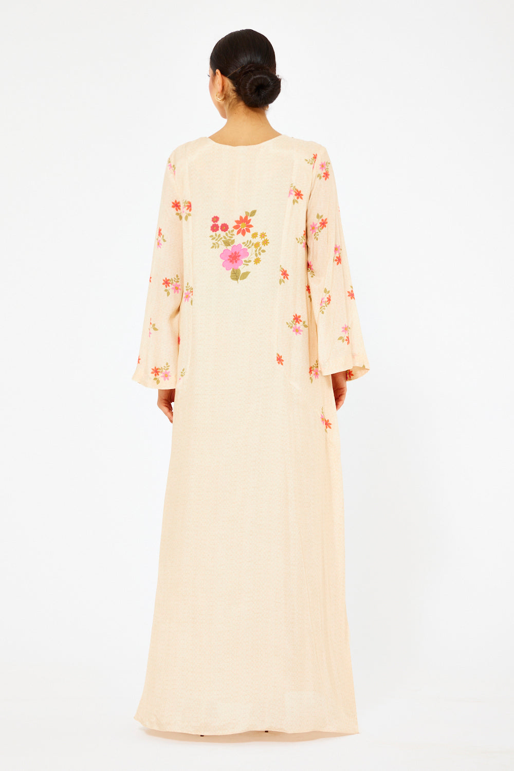 Embroidered Yoke A-Line Dress