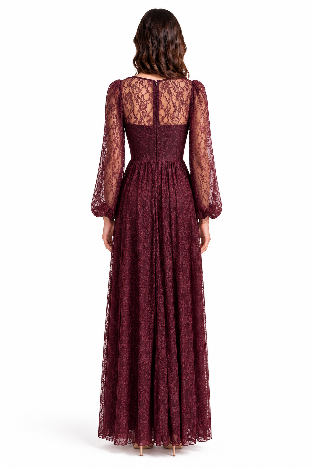 "Elara" Lace Corset Square-Neck Dress