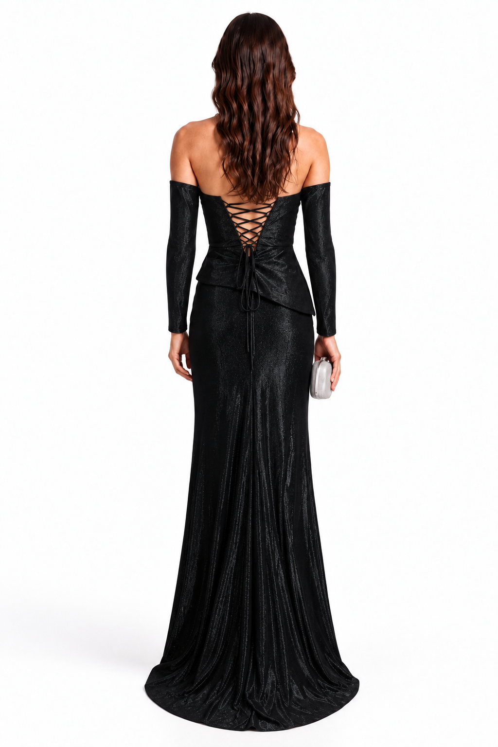 "Noor" Asymmetric Draped Maxi Dress