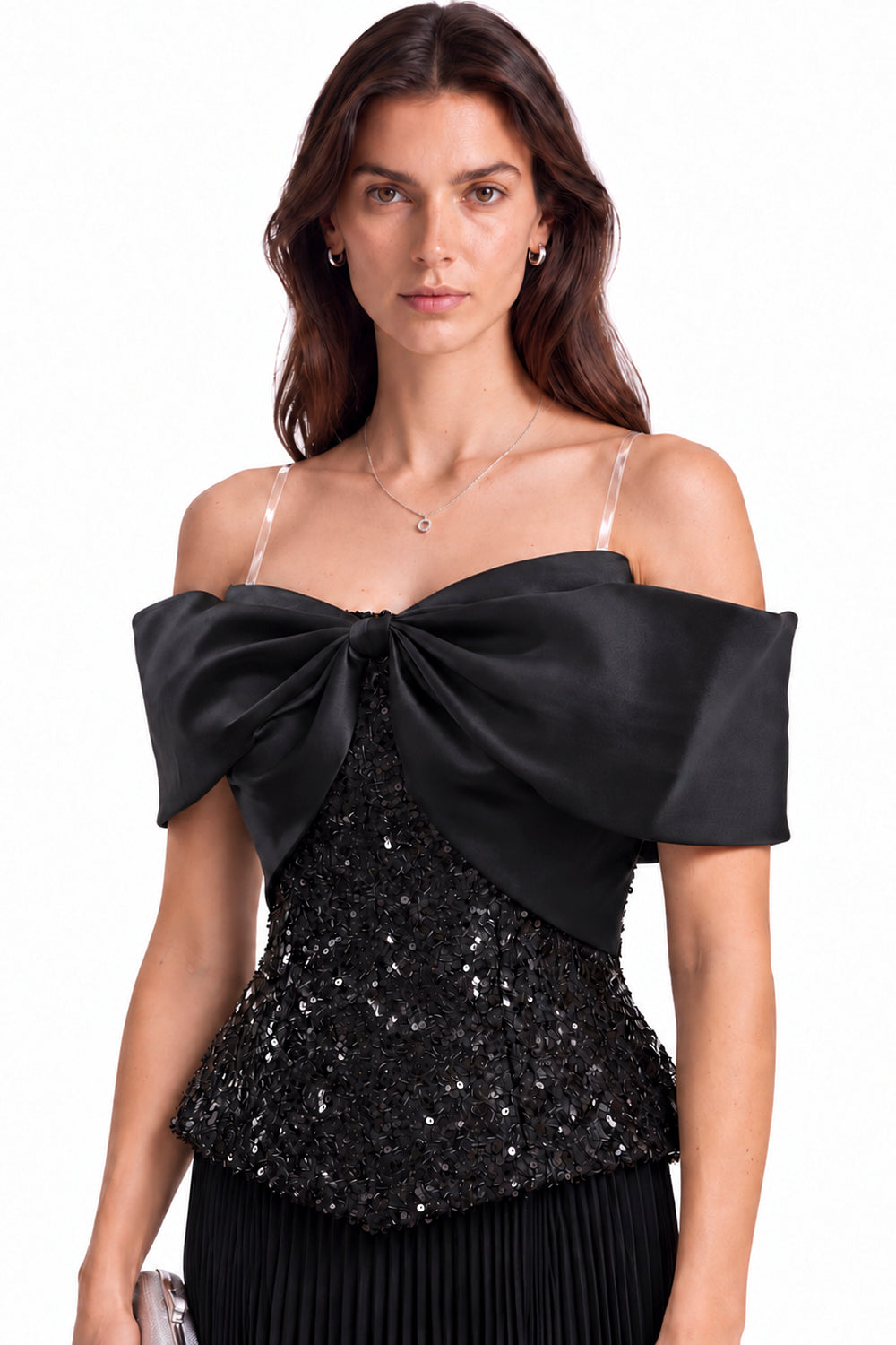 "Samira" Tulle Bow Embellished Dress