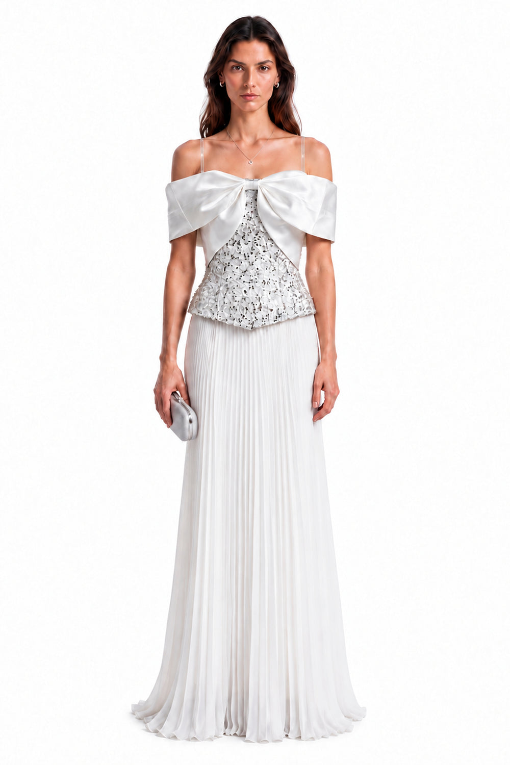 "Samira" Tulle Bow Embellished Dress