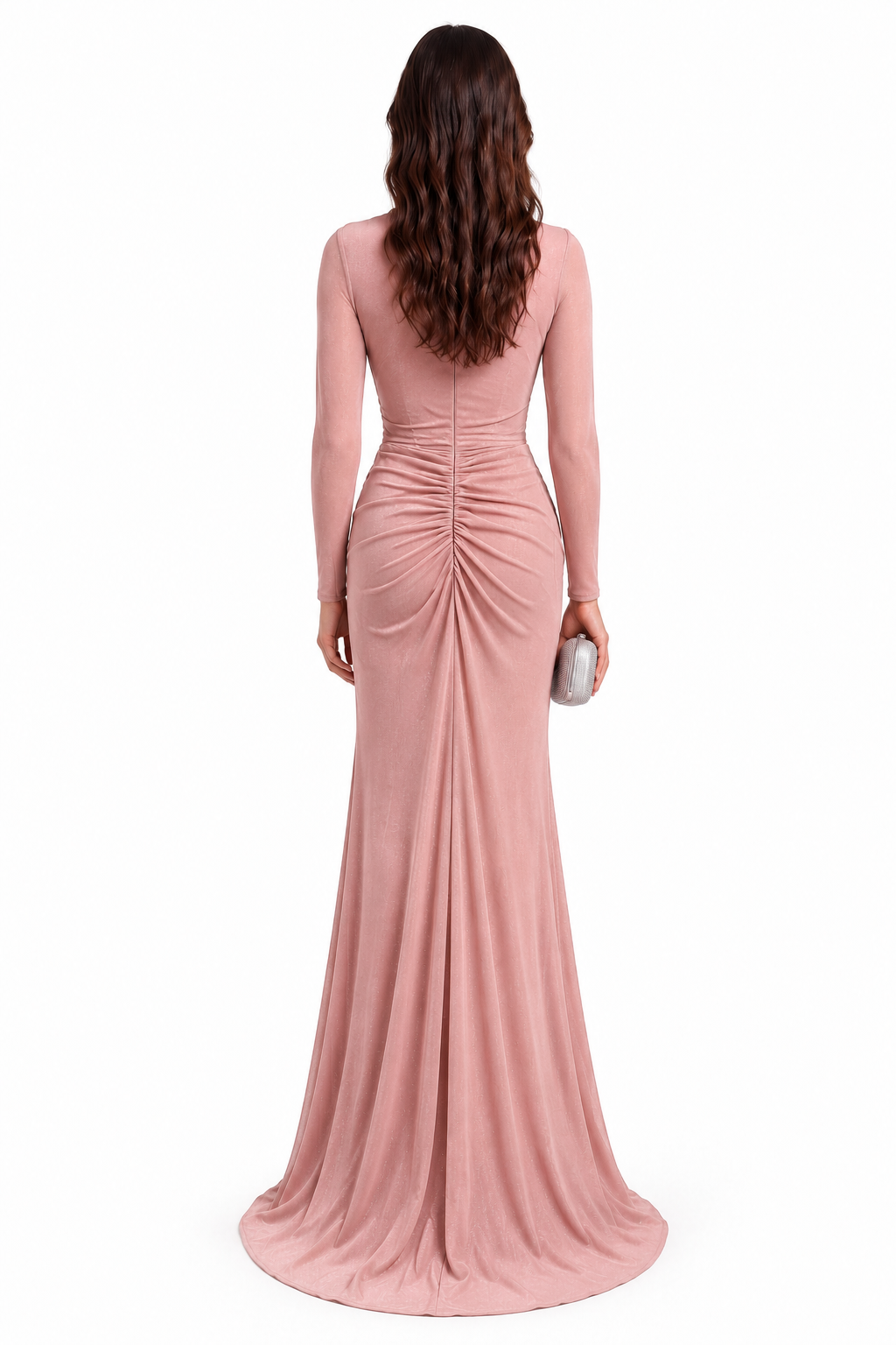 "Ayla" Wrap Draped Shimmer Dress