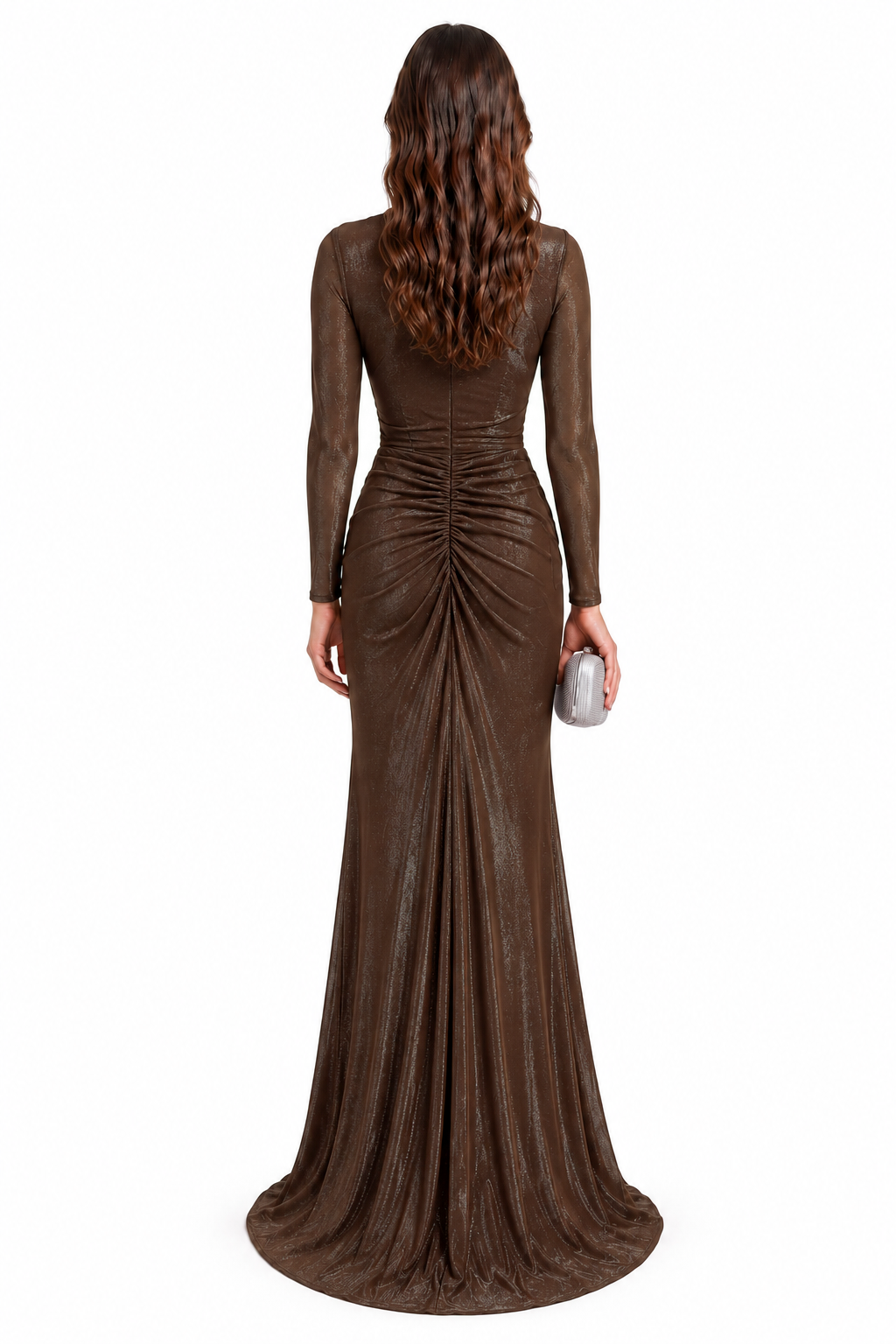 "Ayla" Wrap Draped Shimmer Dress