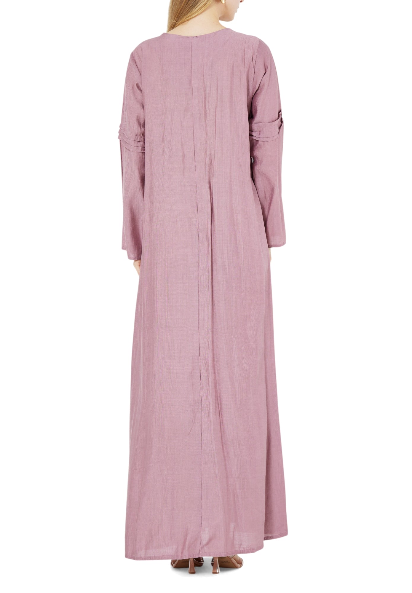 Stunning Embroidered Pleat Detailed Long Dress
