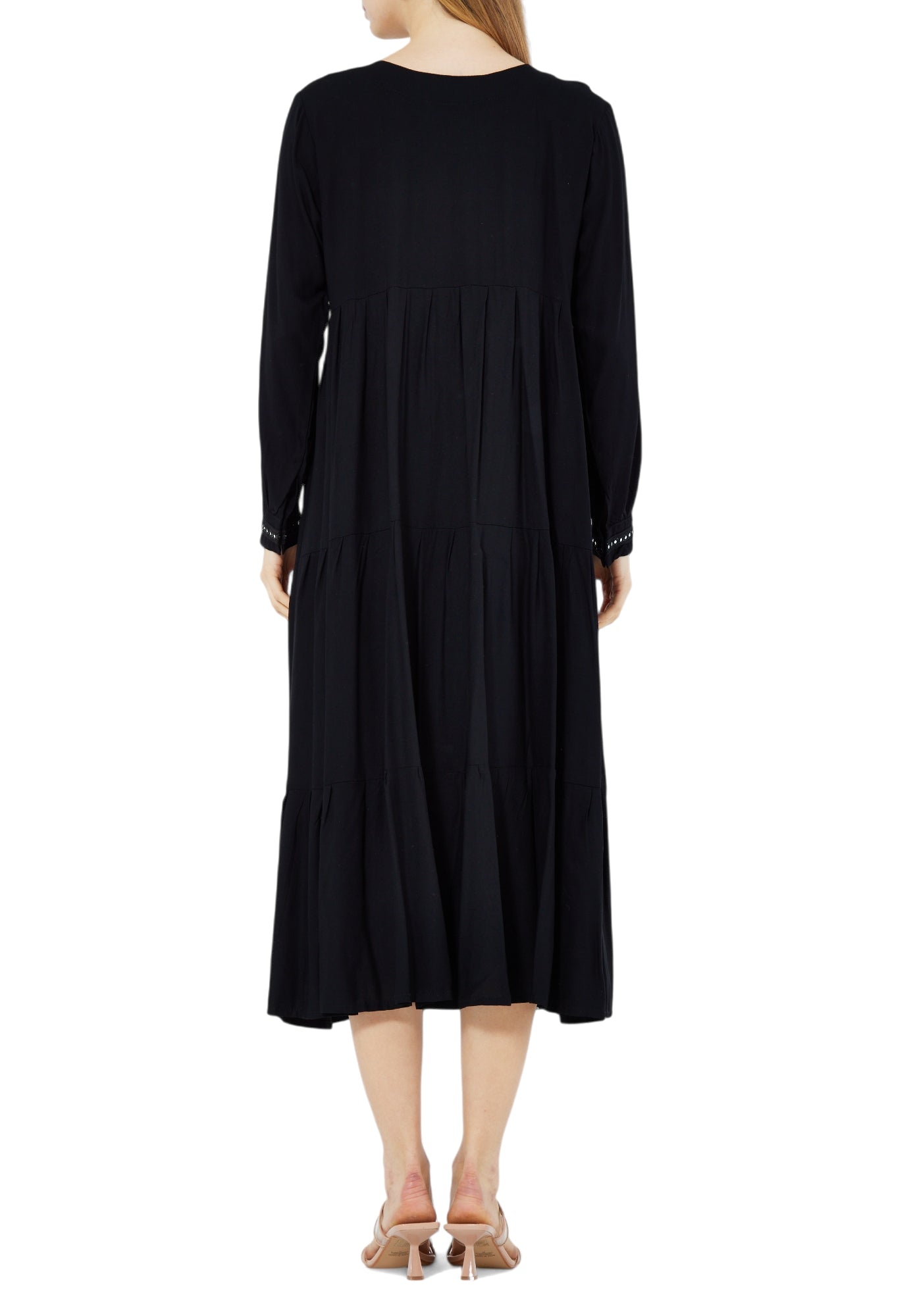 Simple And Elegant Linen Embroidered Midi Dress