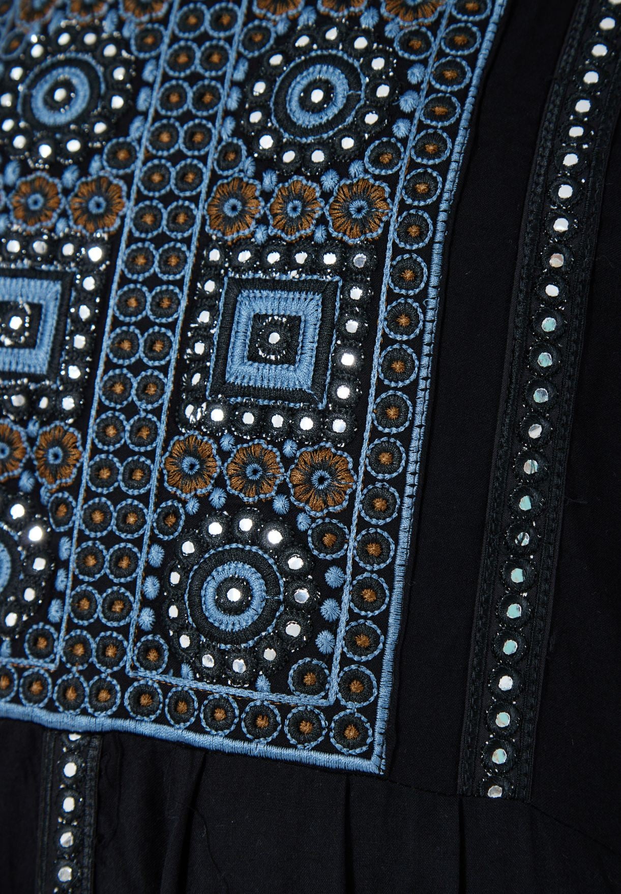 Simple And Elegant Linen Embroidered Midi Dress