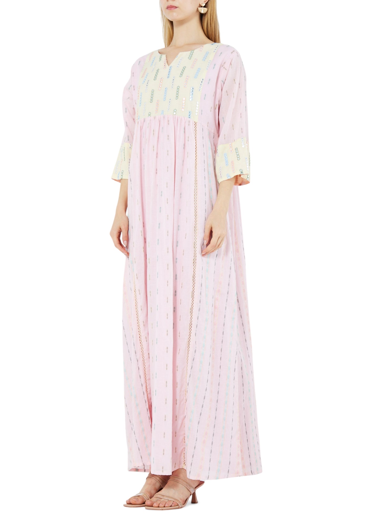 Beautiful Embroidered Loose fit Long Dress