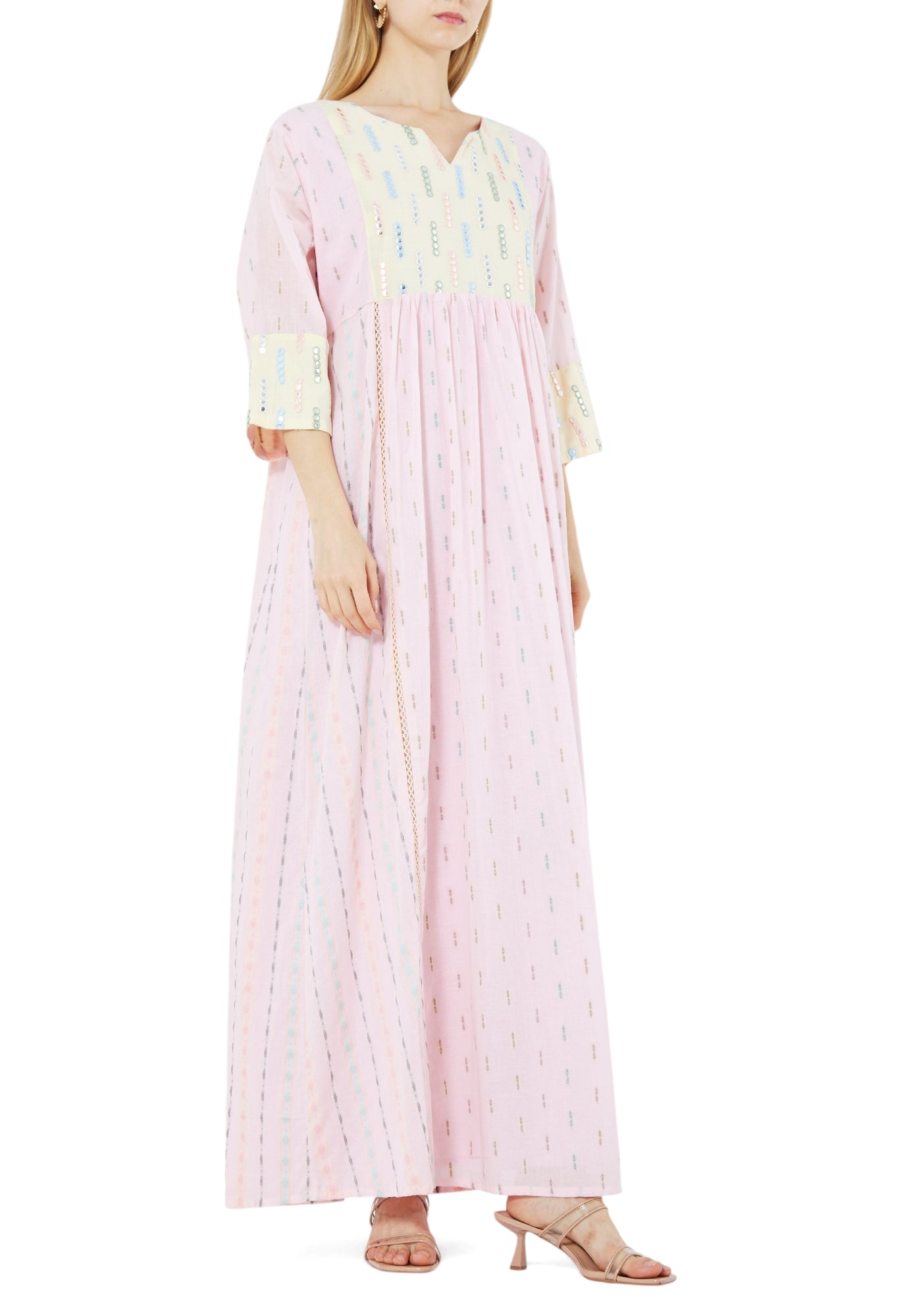 Beautiful Embroidered Loose fit Long Dress