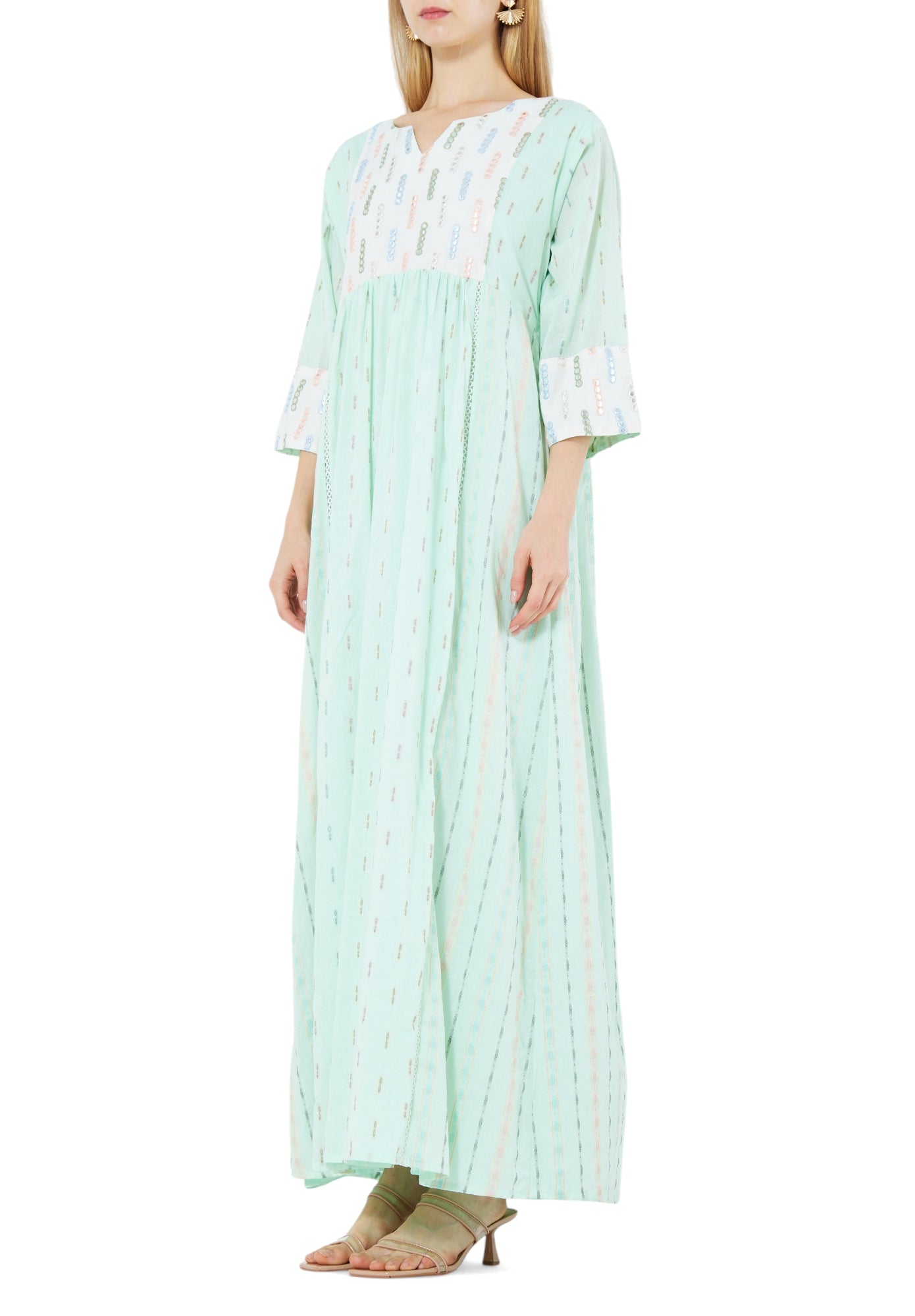 Beautiful Embroidered Loose fit Long Dress