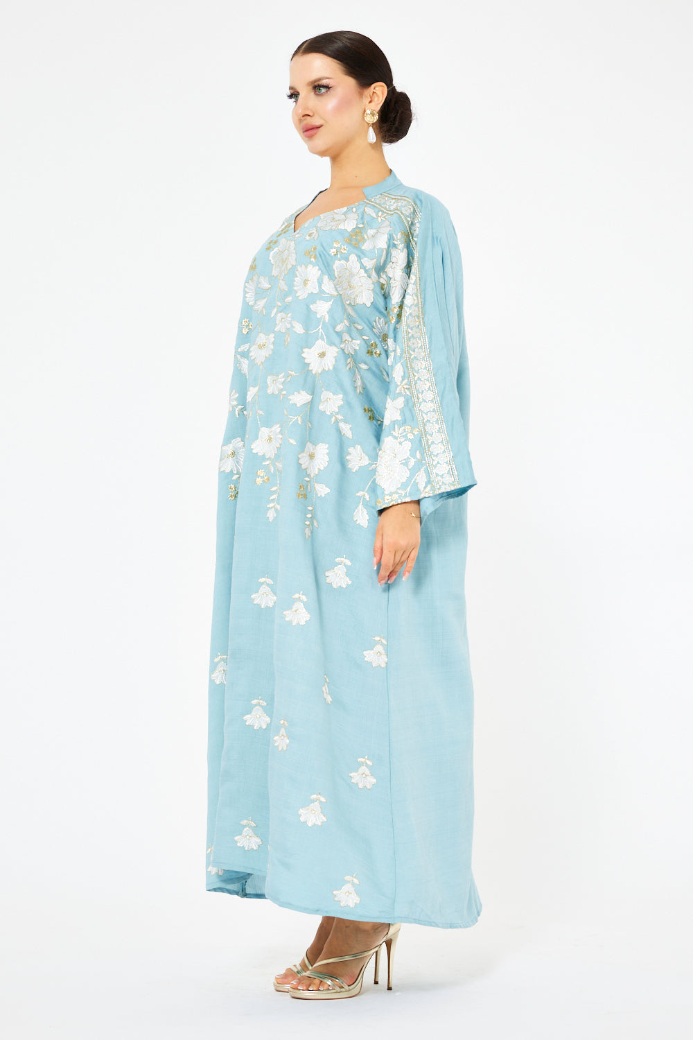 Floral Embroidered Relaxed Maxi Dress