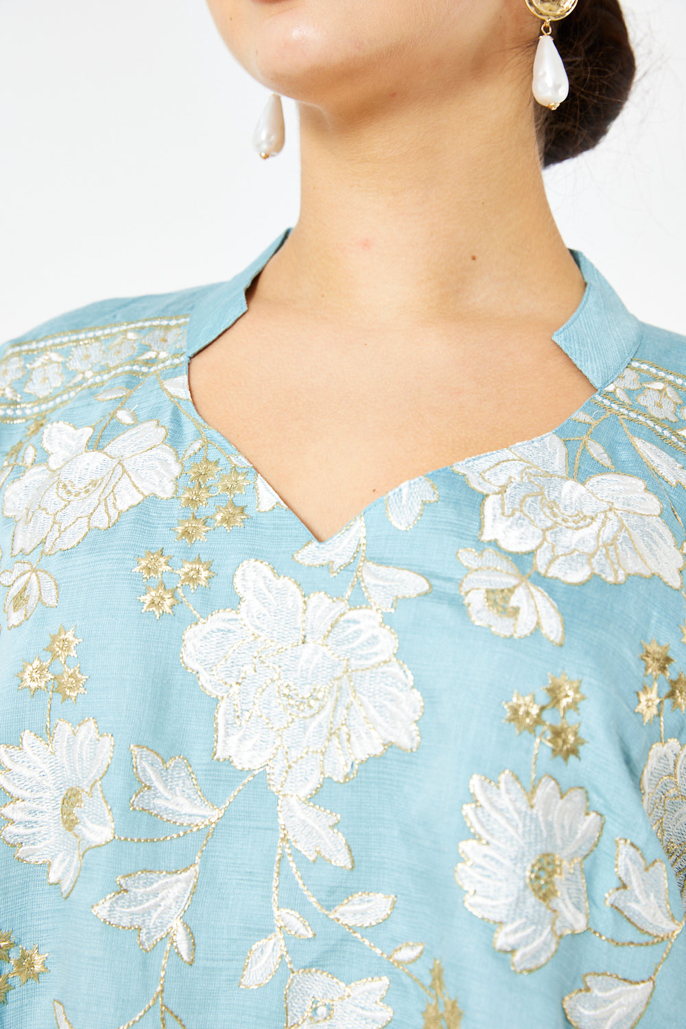 Floral Embroidered Relaxed Maxi Dress