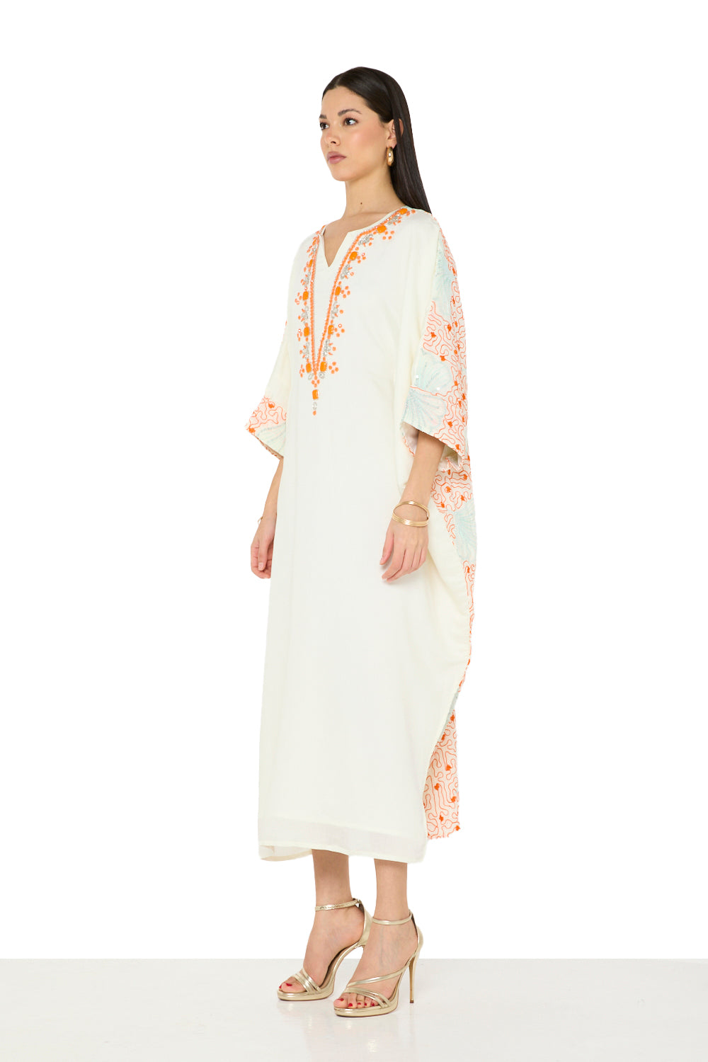Embellished Placket Motif Jalabiya