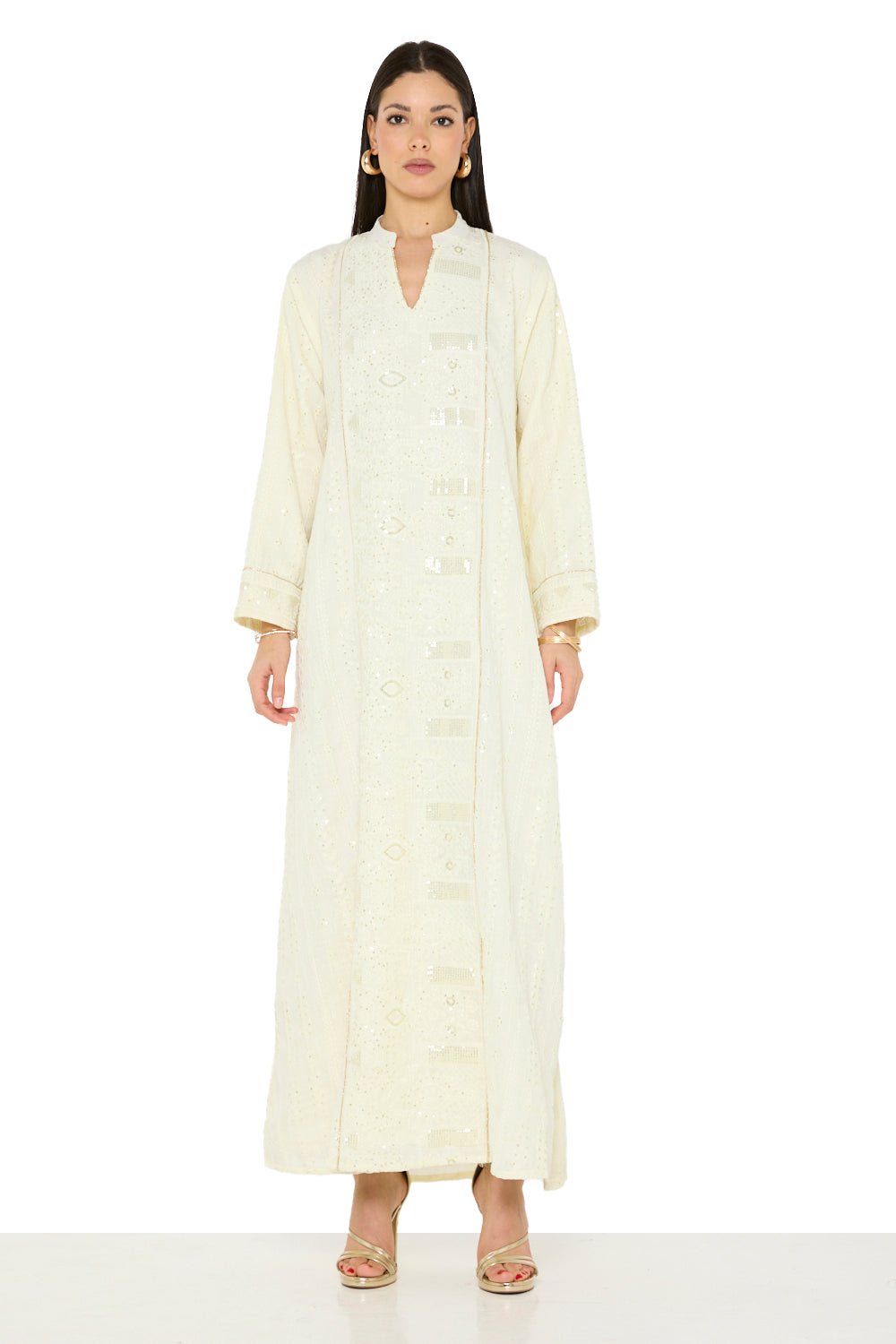 Embroidered Patchwork Jalabiya