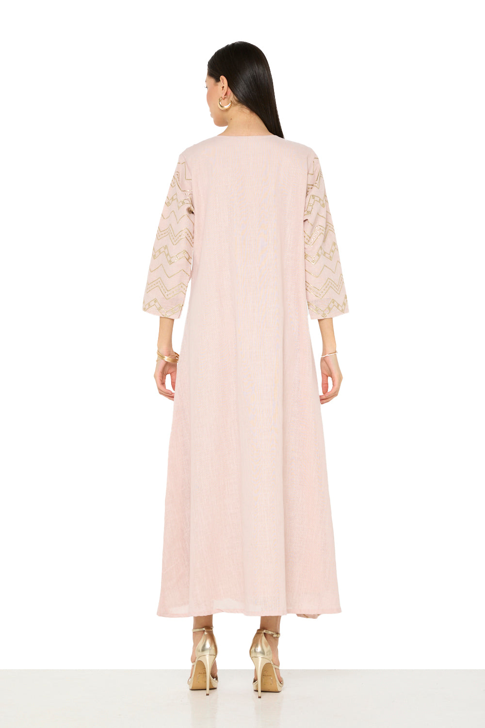 Asymmetric Embellished Panel Jalabiya
