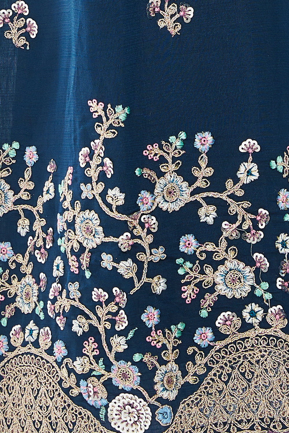 Embroidered Hem Panel Maxi