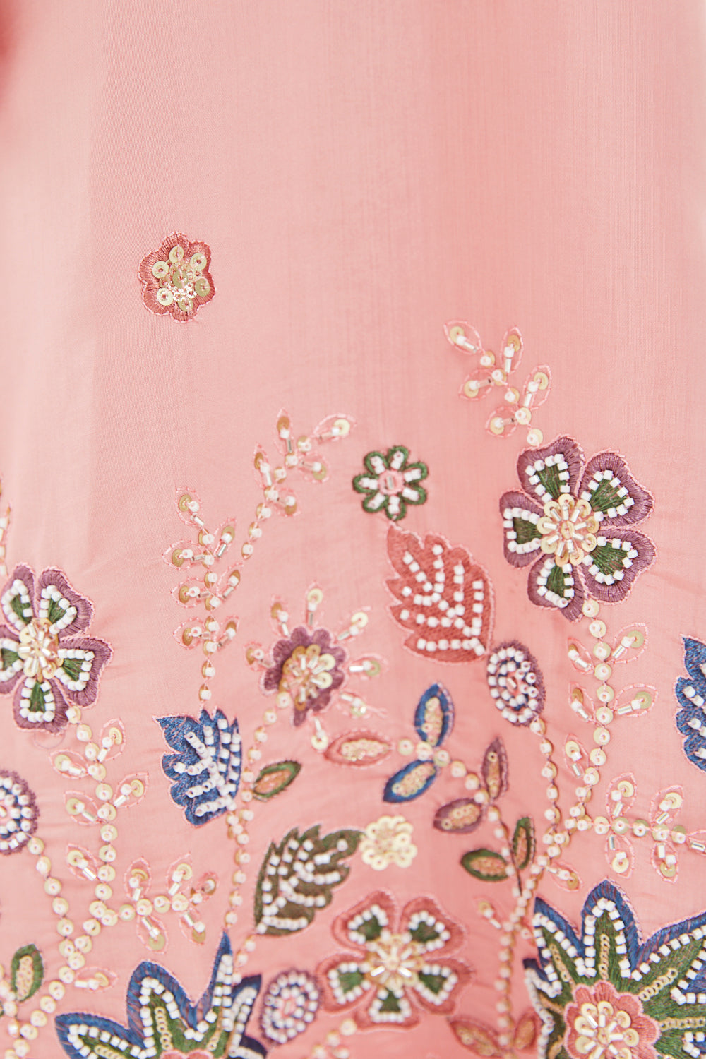 Floral Embroidered Statement Sleeve Straight Maxi Dress