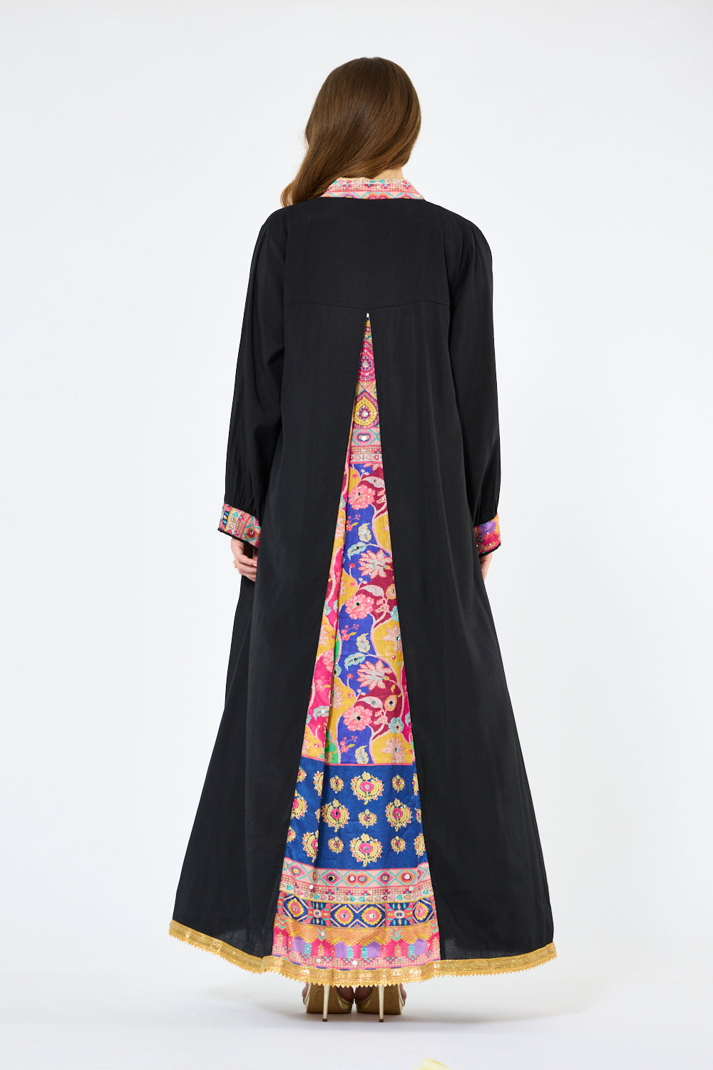 Printed Panel Trim A-Line Jalabiya