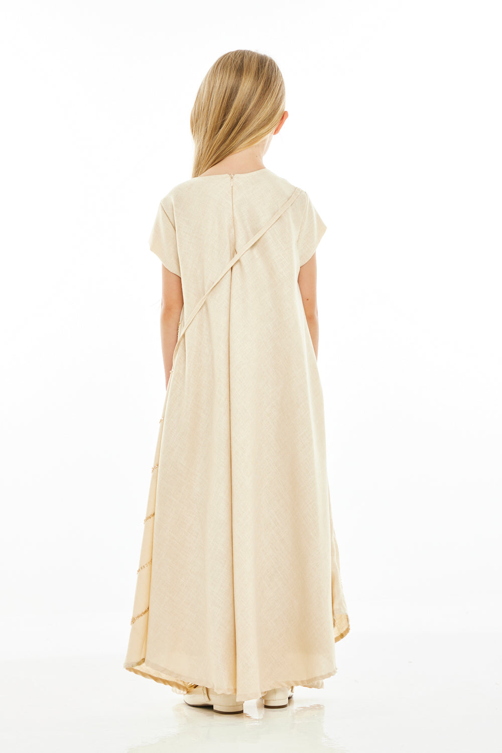 Diagonal Beaded Dress with Crossbody Sling