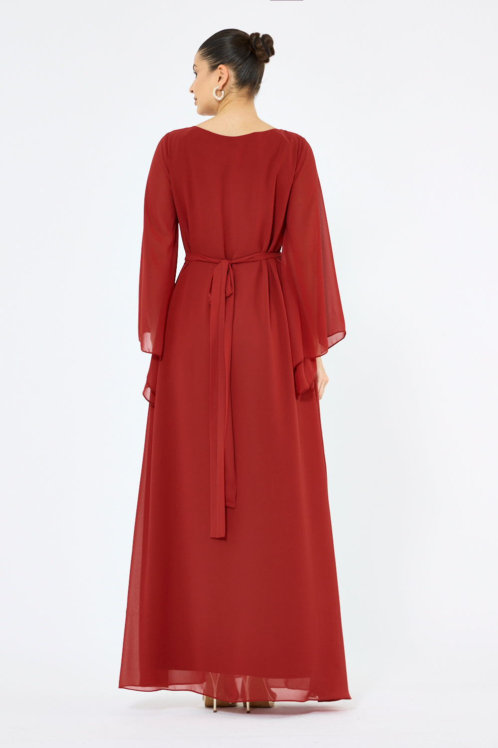 Beaded Embellished Floral Swirl Motif Dress