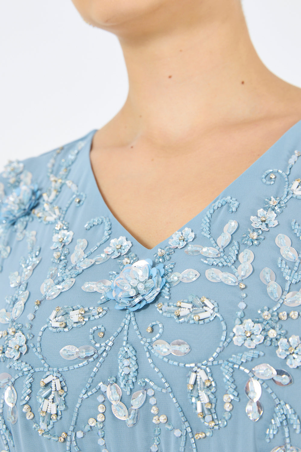 Embroidered Center Panel Dress