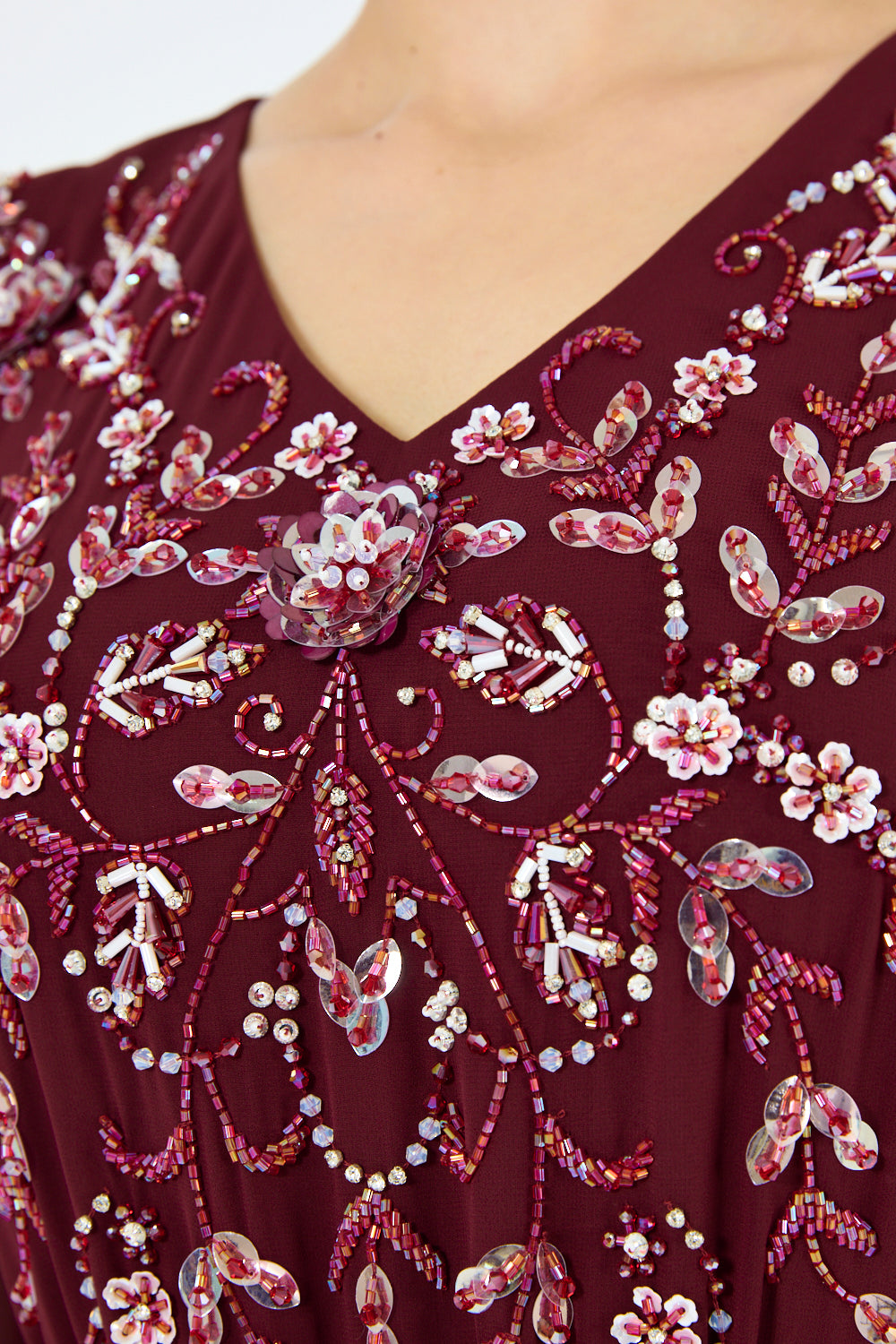 Embroidered Center Panel Dress