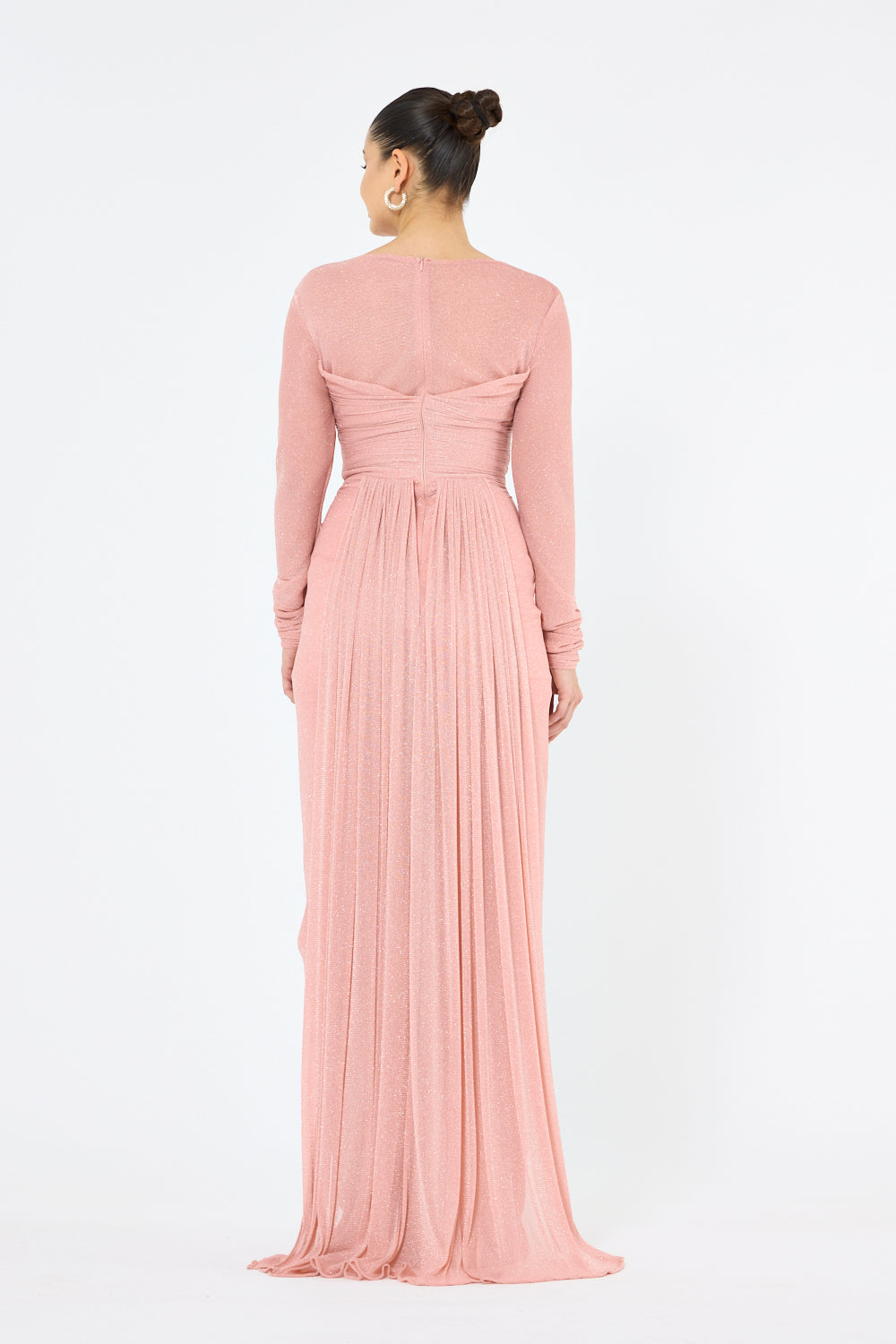 Side Gathered Sheath Gown