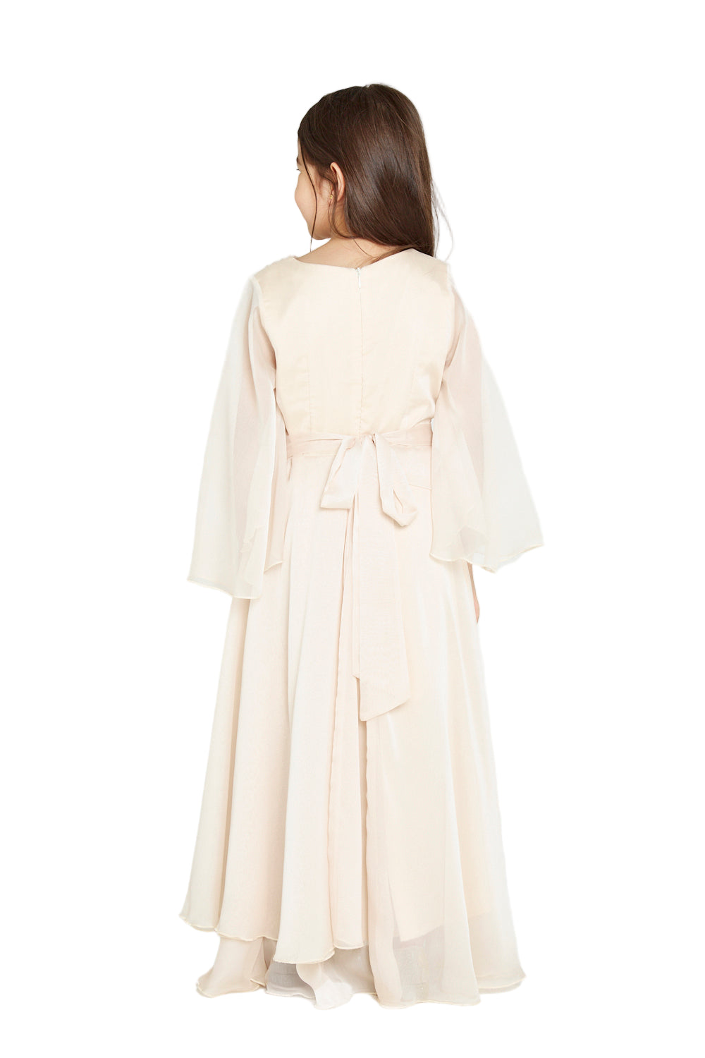 Blush Draped Glow Gown