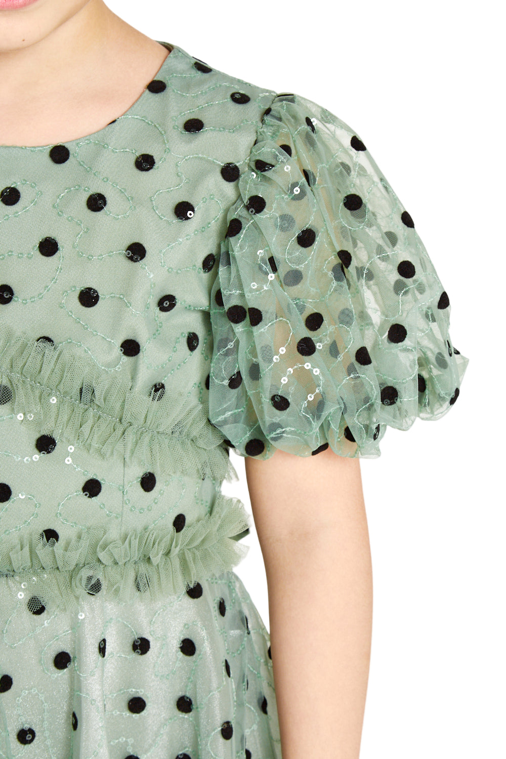 Polka Dot Tulle Charm Gown