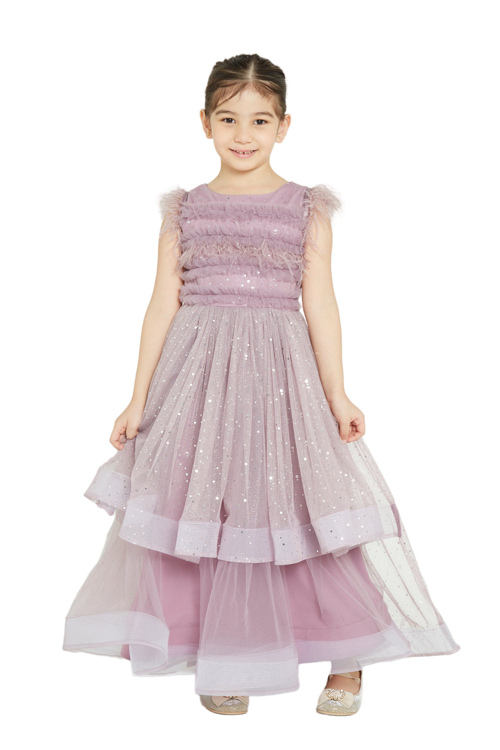 Ethereal Feathered Ball Gown