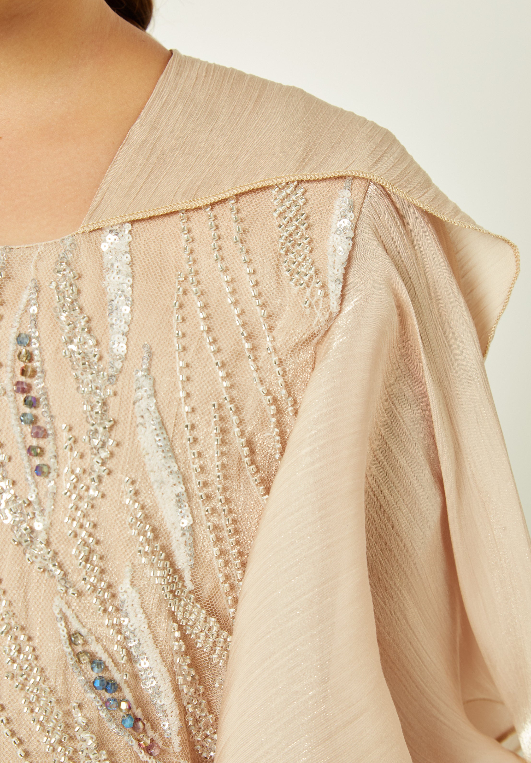 Sequin Flutter Sleeve Dress