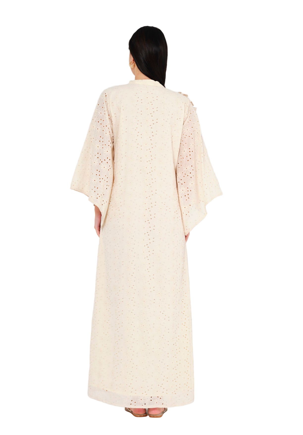 Blush Elegance Eyelet Jalabiya
