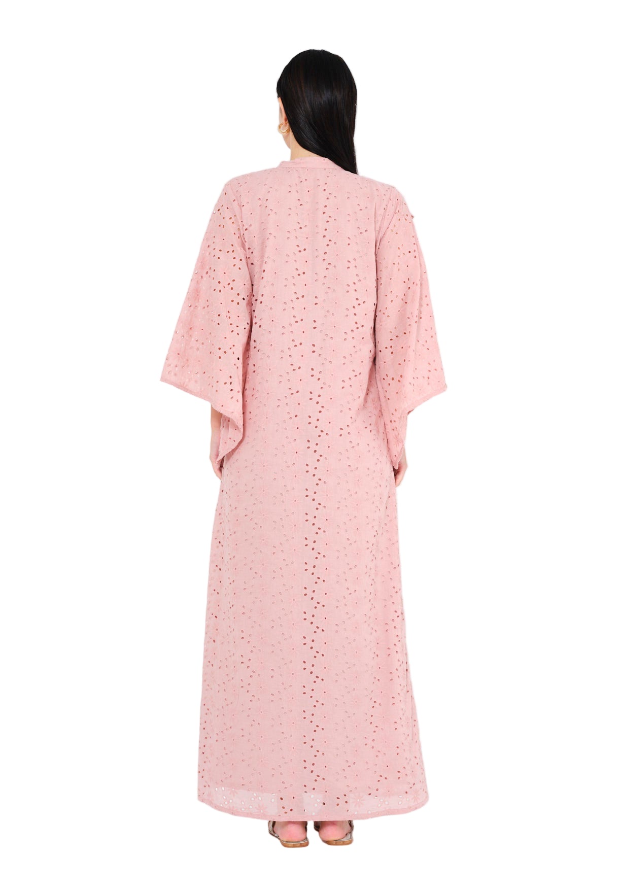 Blush Elegance Eyelet Jalabiya