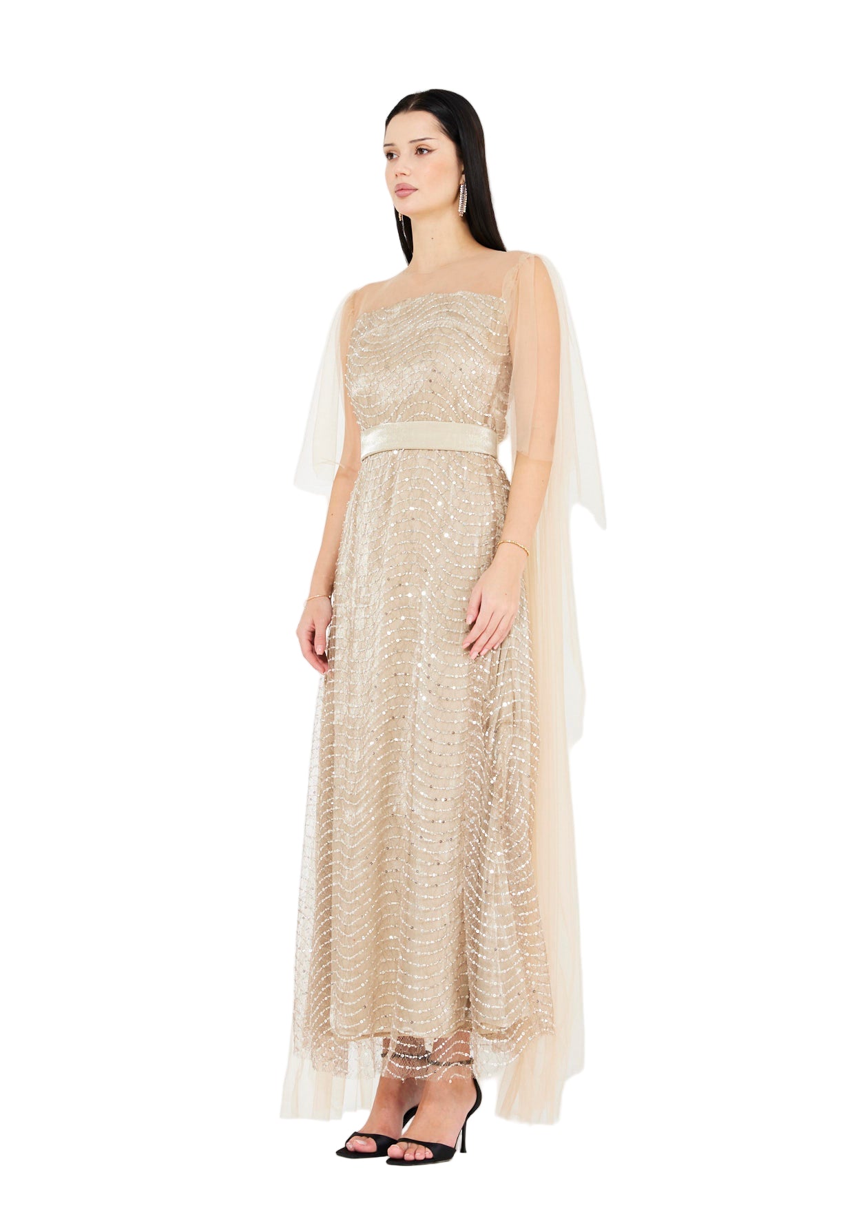 Midnight Sparkle Tulle Gown