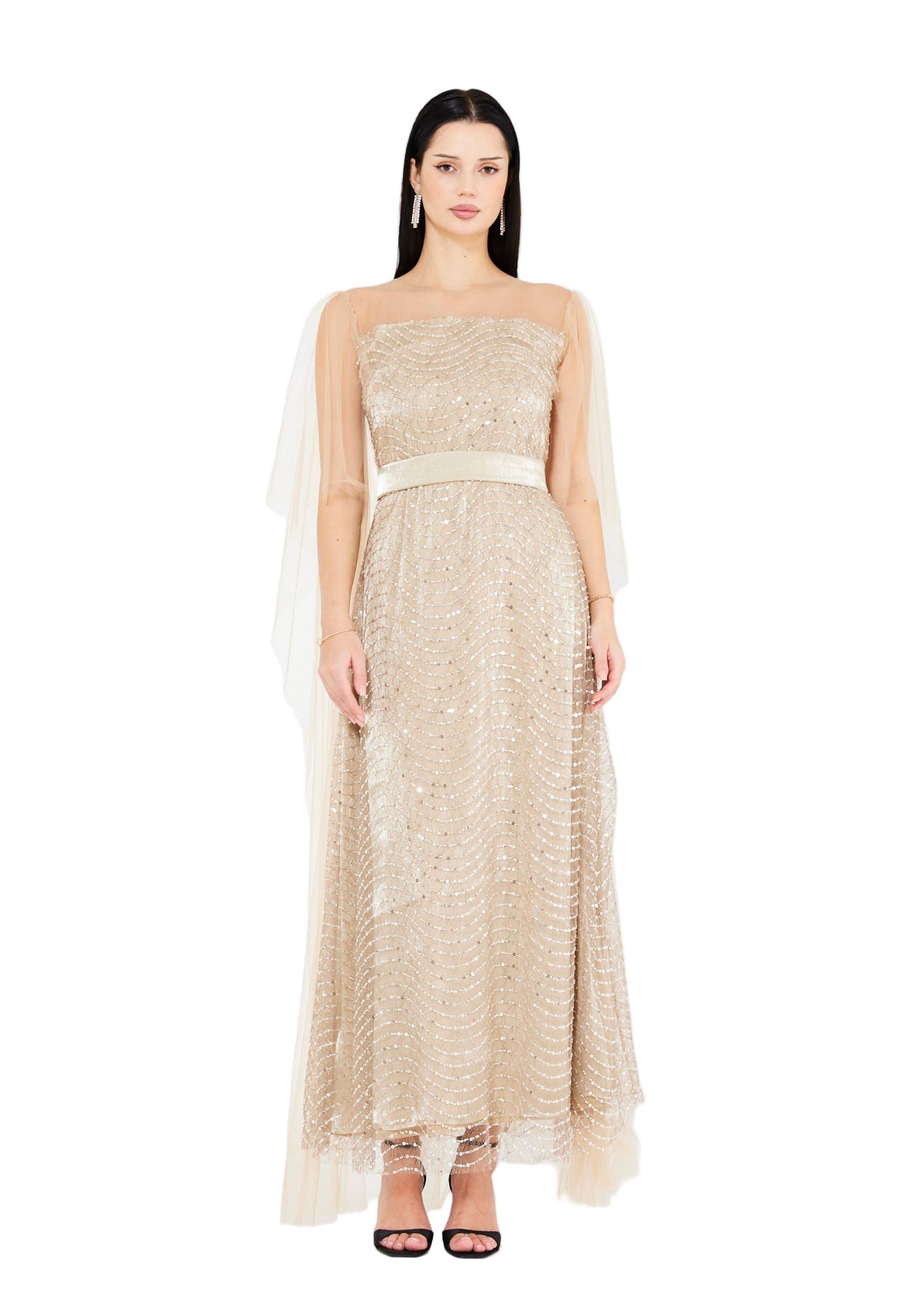 Midnight Sparkle Tulle Gown