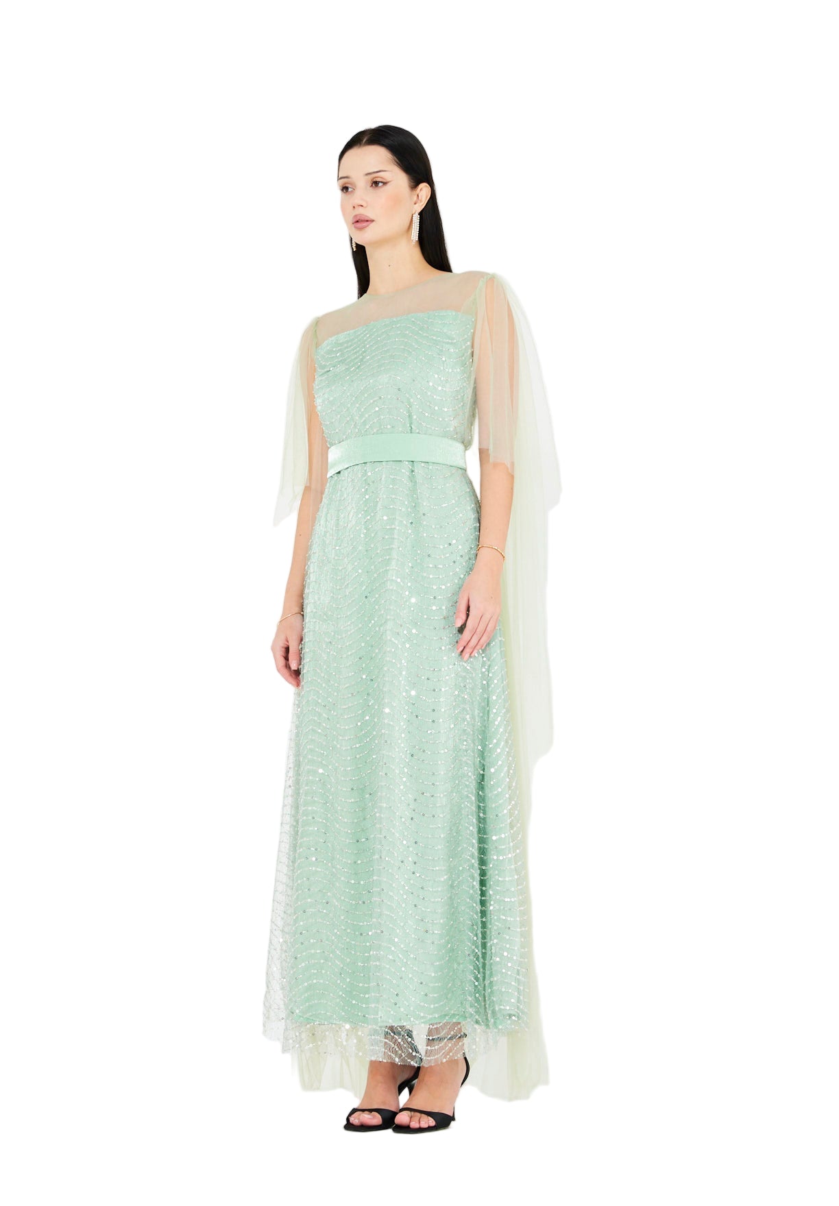 Midnight Sparkle Tulle Gown